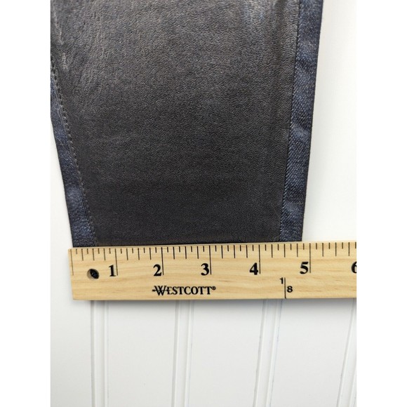 Rag & Bone Hyde Black Lamb Leather & Indigo Denim Combo Skinny‎ Jean Size 27 - Picture 15 of 16